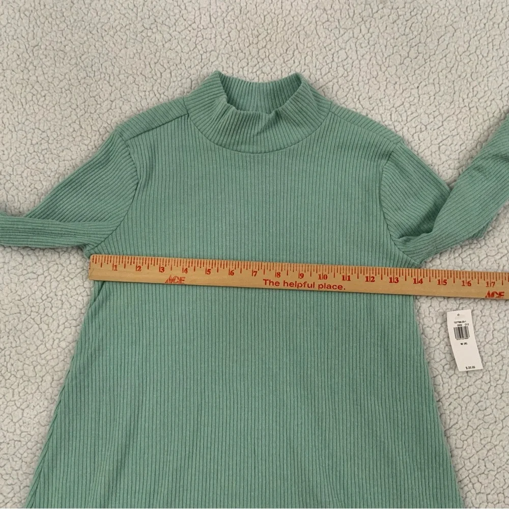 Old Navy Girls Sweater Dress Sz Medium 8 Mock Neck Mint Green Ribbed Soft New